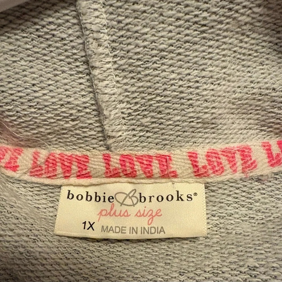 Bobbie Brooks Women's Gray Pink LOVE Plus 1X Preowned - Picture 3 of 5